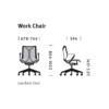 Herman Miller Cosm Lowback työtuolin koko