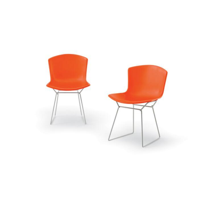 Knoll Bertoia molded shell tuoli oranssi.