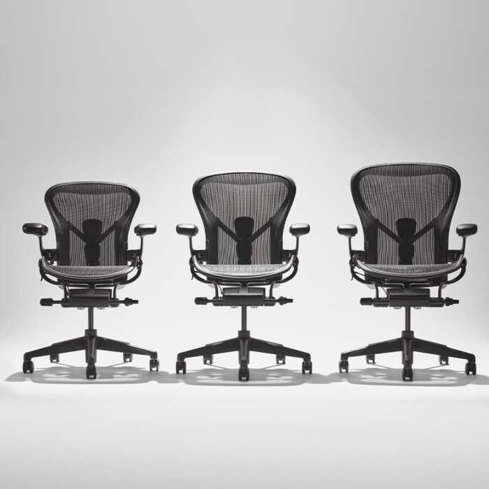 Herman Miller Aeron-tuolien koot: A-, B- ja C-koko