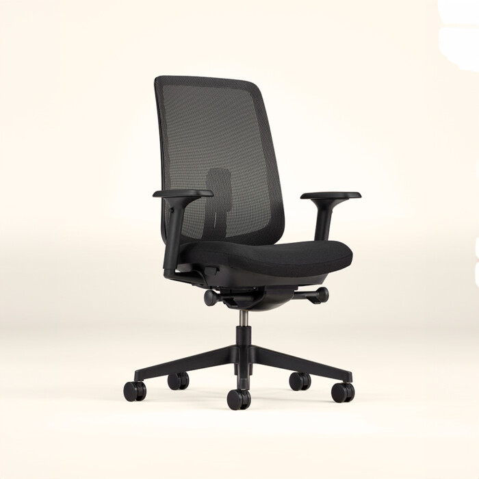 Herman Miller Verus työtuoli musta, etu.